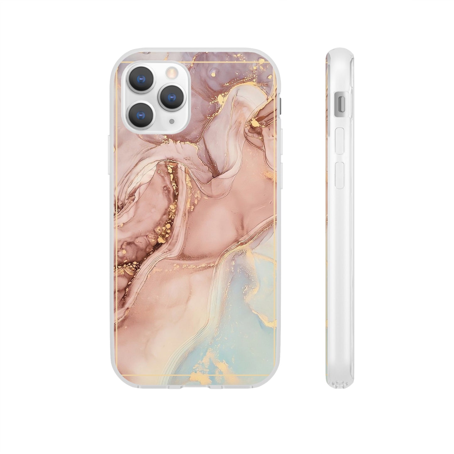 Beige and Gold Marble iPhone Case