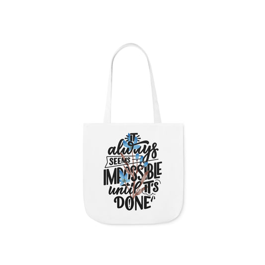 Black Brown Blue Quotes Tote Bag