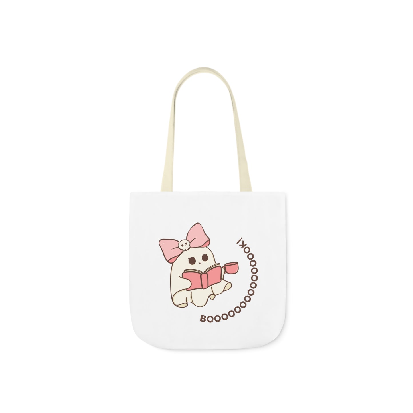Playful Ghost Book Lover Tote Bag